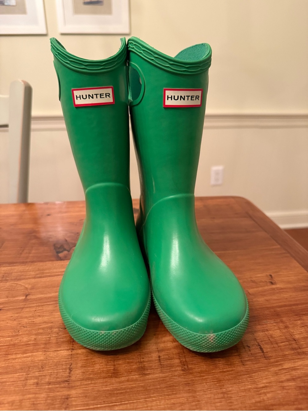 Hunter Children's Emerald Green Waterproof Rain Boots
